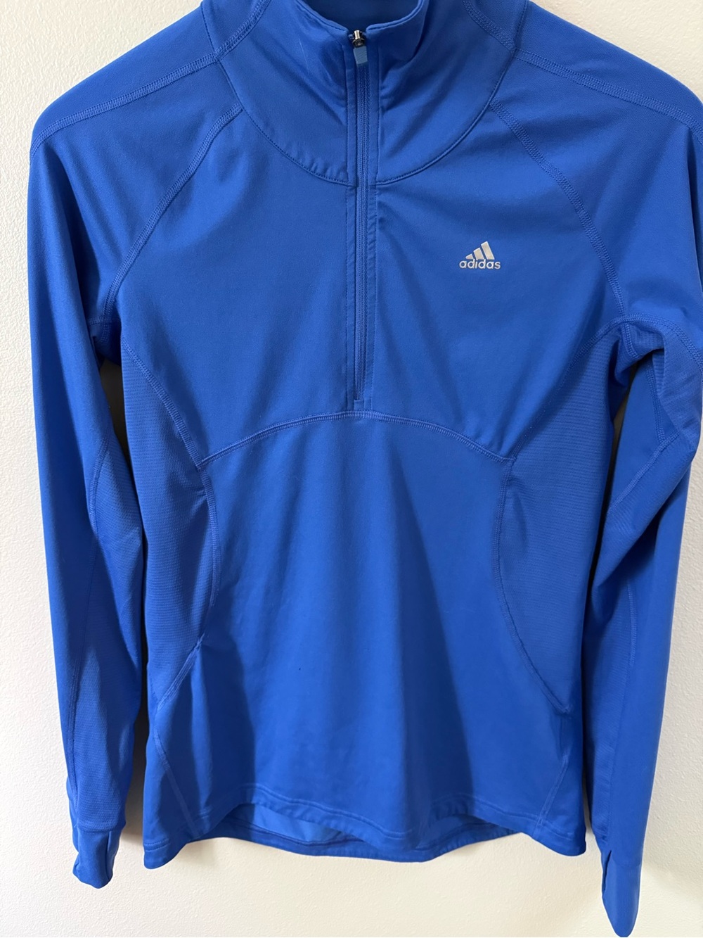 adidas Royal Blue 1/4 Zip-Front Performance Pullover